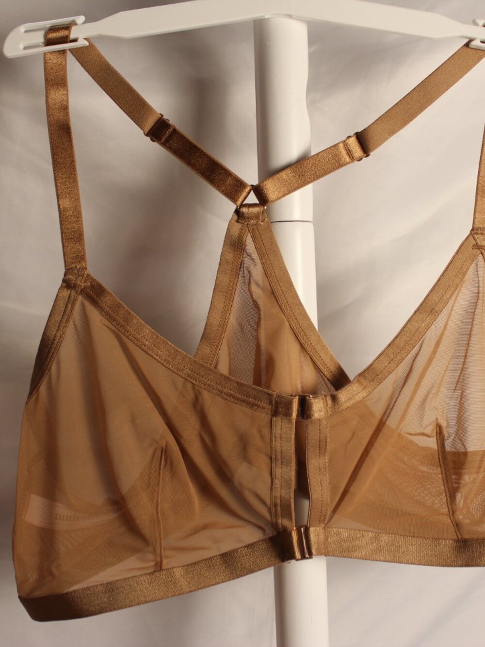 Auden Sheer Wireless Bralette in Tan